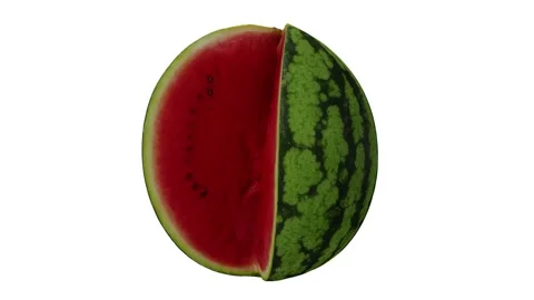 Rotating Cut Watermelon White Background (Looping) Stock Footage 146878083
