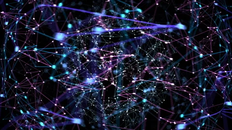 Rotating Cyber Plexus Core Alpha Channel, Loop Stock Footage 346723007