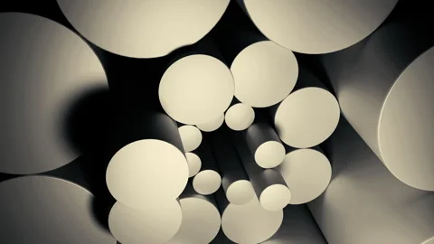 Rotating cylinders forming a circular pattern on a dark background. Design Vídeos de archivo 306364626