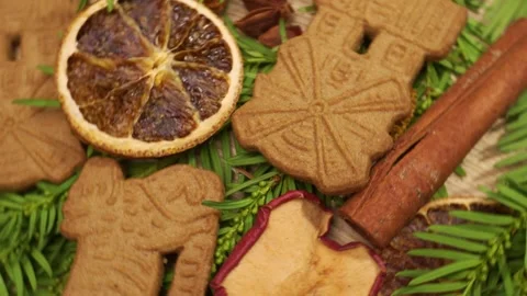 Rotating décor for winter or Christmas videos Stock Footage 222922604
