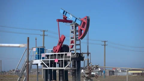 Rotating device for oil production. mining operations. Crimea Stock Footage 150863643
