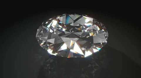 Rotating Diamond on Black Background Stock Footage 50244967