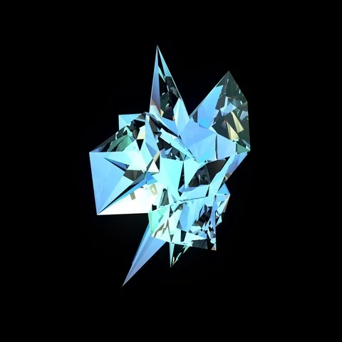 Rotating diamond crystal Stock Footage 69364625