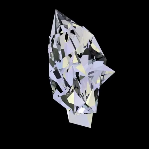 Rotating diamond crystal Stock Footage 69395565