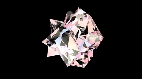 Rotating diamond crystal Stock Footage 69902676