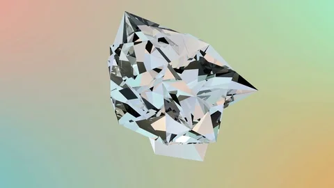 Rotating diamond crystal Stock Footage 70157894