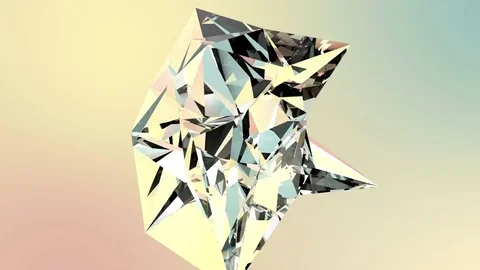 Rotating diamond crystal Stock Footage 70386772