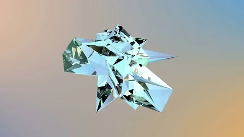 Rotating diamond crystal Stock Footage 70414147