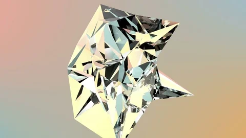 Rotating diamond crystal Stock Footage 70865939