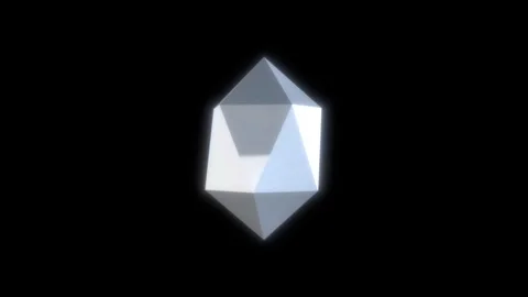 Rotating Diamond Loop Animation overlay, Diamond close up isolated on black.. Stock-Footage 280226951
