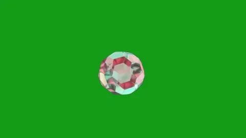 Rotating diamond motion graphics with green screen background Stock Footage 136871403