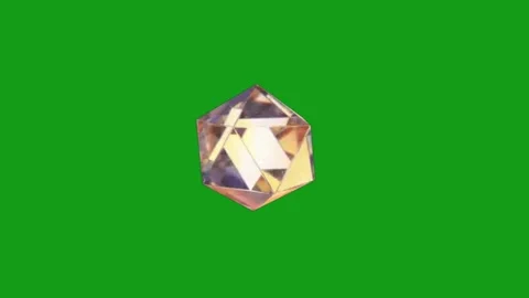 Rotating diamond motion graphics with green screen background Stock Footage 136929763