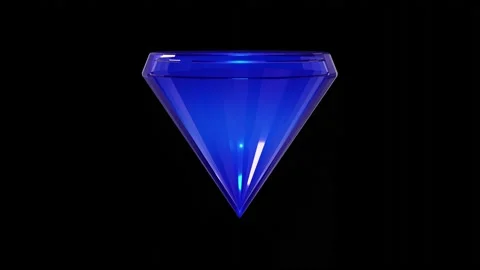 Rotating diamond. Seamless looping 3d animation render Video stock 171098950