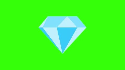 Rotating Diamond Shining Line Animation Green Screen Isolated 4K Stock Footage 334660402