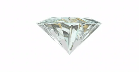 Rotating diamond on white Stock Footage 64741797