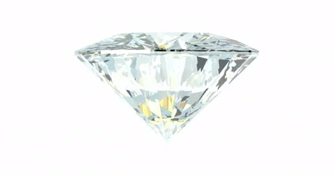 Rotating diamond on white Stock Footage 65176555