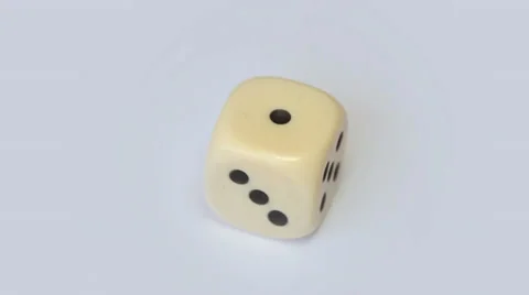Rotating Dice on white background Stock-Footage 35520289