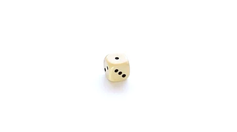 Rotating Dice on white background Stock-Footage 35520403