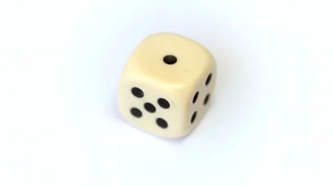 Rotating Dice on white background Stock Footage 35520420