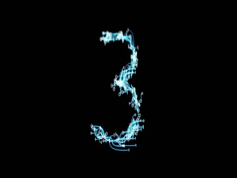 Rotating Digital Binary Pipes Plexus Countdown Abstract Alpha Matte 4k  isolated Stock Footage 82718921
