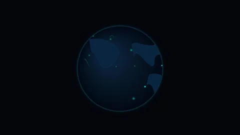 Rotating Digital Earth Globe with Glowing Network Connections and Data Nodes Stock Footage 346611856