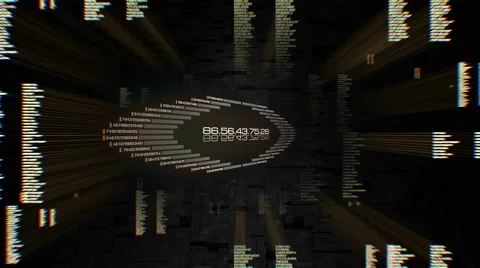 Rotating digital object 스톡 동영상 54097263