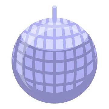 Rotating disco ball creating festive atmosphere for night party entertainment Stock Illustration