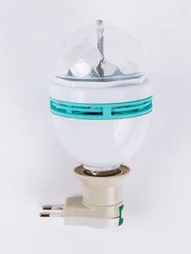 Rotating disco led bulb close view Stock Photos