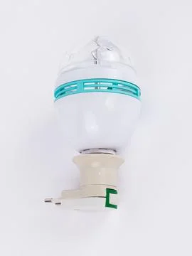 Rotating disco led bulb close up angled Stock Photos