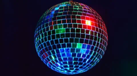 Rotating disco mirror ball Stock Footage 10819127