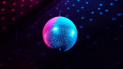 Rotating disco mirror ball Stock Footage
