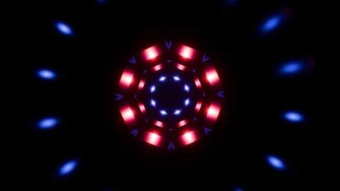 Rotating discs of vivid disco lights in a seamless VJ loop. Stock Footage 288321968