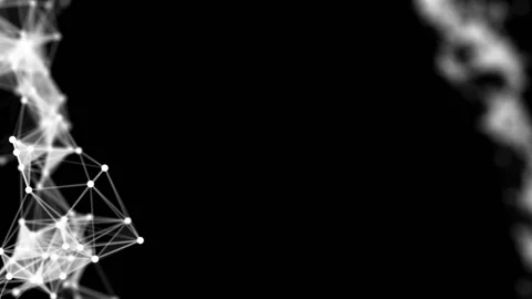 Rotating disk in the corners of the screen. Depth of field . Digital abstract Stock Footage 101421513