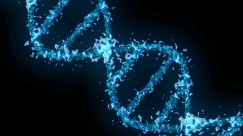 Rotating DNA - 3D Animation Looping Stock Footage 113977539