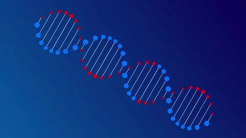 Rotating DNA Double Helix Molecules Stock Footage 317145634