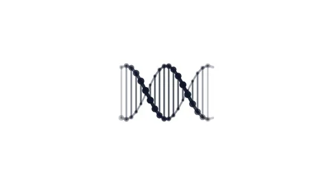 Rotating DNA Double Helix on White Background Stock Footage 341776792