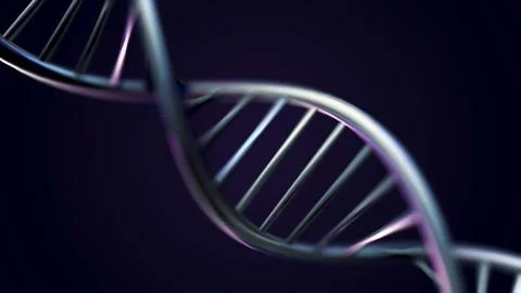 Rotating DNA, Genetic engineering scientific concept, blue tint.. 3D rendered 스톡 일러스트