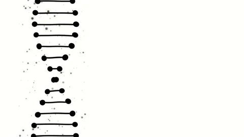 Rotating DNA glowing molecule on white background. Conceptual design of genetic Stock Footage 170650823