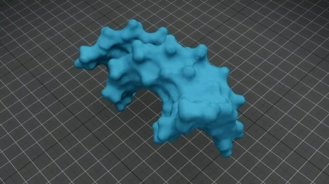 Rotating DNA on a grey grid Stock Footage 301472