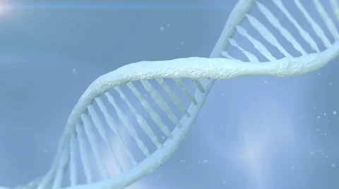 Rotating DNA with particles background | Stock Video | Pond5