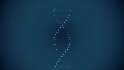 Rotating DNA strand digital animation stock footage Stockbeeldmateriaal 344809810