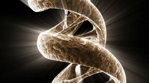 A rotating DNA strand with light effects - DNA 14 HD, 4K Stock Footage