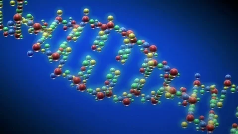 Rotating DNA strands Stock Footage 80469695