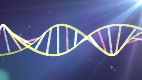 Rotating dna string macro close up Stock Footage 136353637
