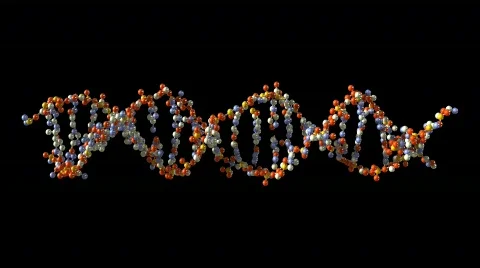 Rotating DNA,loop-able Stock Footage 629284