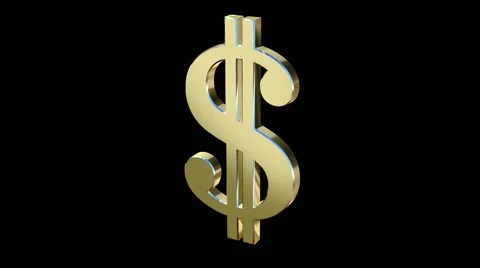 Rotating dollar currency symbol Stock Footage 48670855