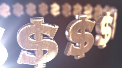 Rotating dollar symbols formed in ring shape (loop,alpha) Stock Footage 61939586