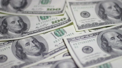 Rotating Dollars Stock Footage 61345619