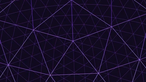 Rotating dome of thin purple network lines forming mesh geometry. Zoom out Stock Footage 308646316