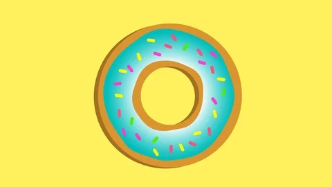 Rotating donut animation Stock Footage 113115887